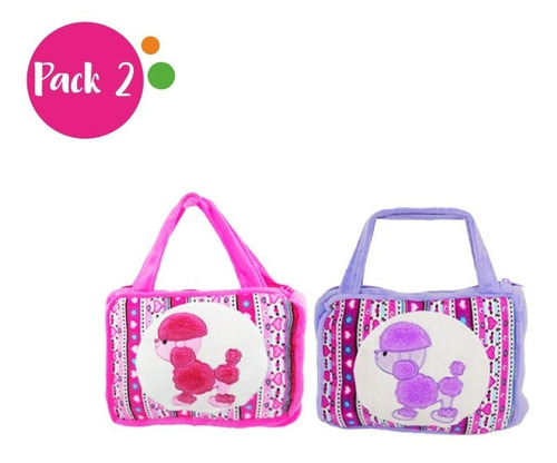 Bolsa/bolsita De Peluche Diseño De Perrito Mayoreo Pack 2 Pz