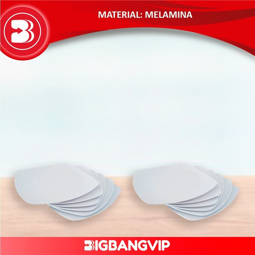 Imagen 3 de 6 de Plato Playo Melamina X12 Cuadrado 25cm Liso