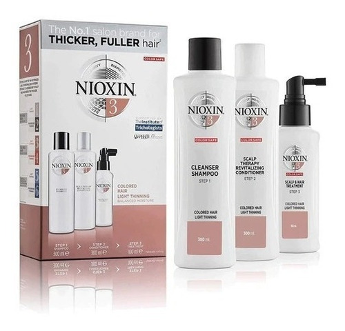Kit De 3 Pasos Sist #3 300 Ml Nioxin - Anti Caída Nioxin