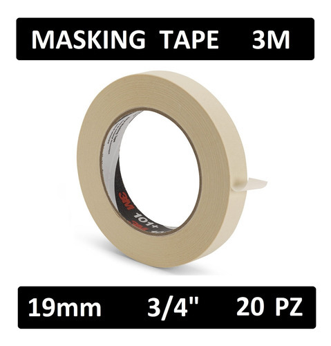 Masking Tape 3M T101+ 3/4 18mmx50mt Uso General (20pz)