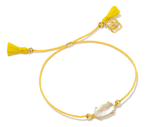 Pulsera De La Amistad De Laton Chapado En Oro De 14k Cristal