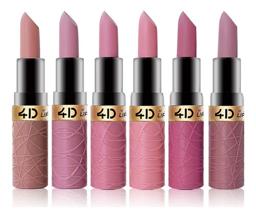 Lápiz Labial Gloss Larga Duración A Prueba De Agua 6 Uds