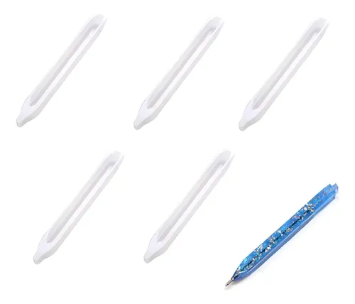 comprar Kit 5 Moldes De Silicona Lapiceras Para Resina Epoxi