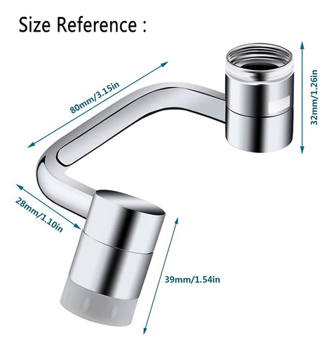 Extensor De Grifo Universal Con Rotación De 1080°, Aireador