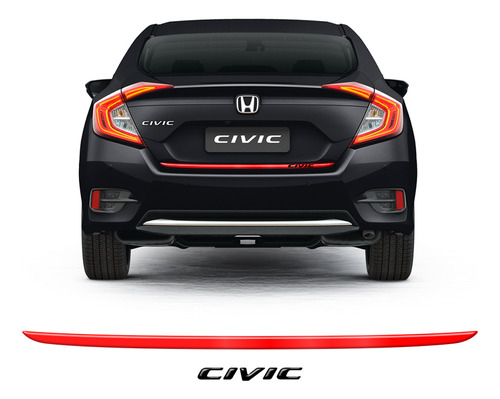 Friso Do Porta-malas Honda Civic G10 2016 Até 2021 + Emblema