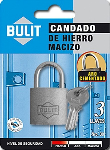 Candado Bulit De Hierro Macizo Bulit N° 30