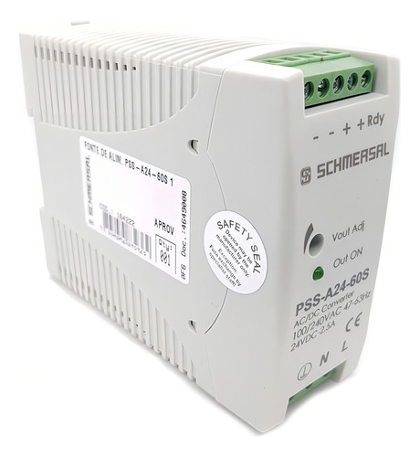 Fuente de alimentación Schmersa PSS-A24-60s 24vdc 100~240vac 2.5a