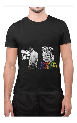 Polera Unisex Kanye West Musica Rack Graffitti Estampado