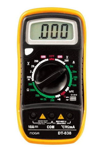 Tester Digital Dt-838 Con Buzzer Sensor Temperatura Goma Pro