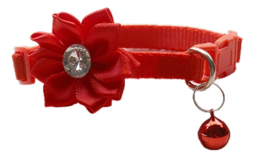 Collar Para Perro Y Gato Con Elegante Flor Y Cristal Breakaw