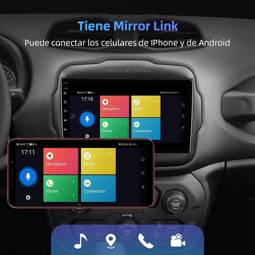 Estéreo Cámara Para Jeep Renegade 2014-2022 Frente Gps Kit