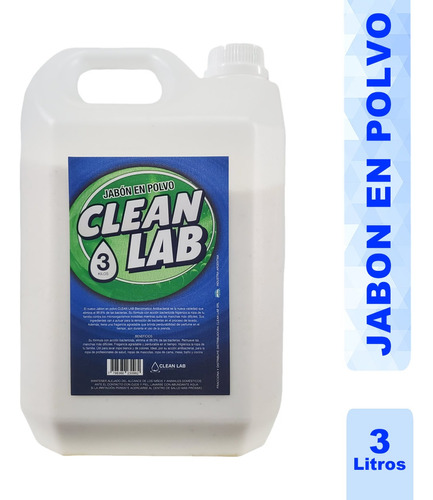 Jabon En Polvo 3 Kg Clean Lab Bioenzimatico