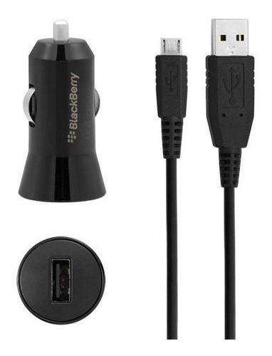 Cargador Blackberry Original 3 En 1, Pared Carro Usb Blister