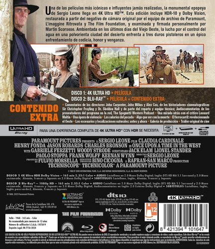 4k Uhd + Blu-ray Erase Una Vez En El Oeste / Once Upon A...