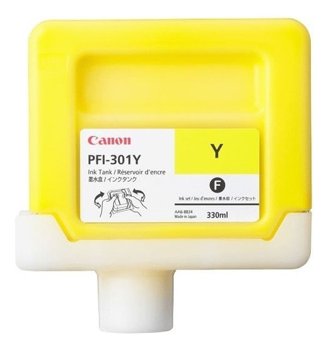 Cartucho De Tinta Canon Pfi301y 330ml Color Amarillo /vc