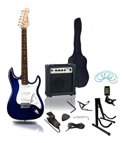 Pack Guitarra Electrica Azul Scorpion Pac-6bl