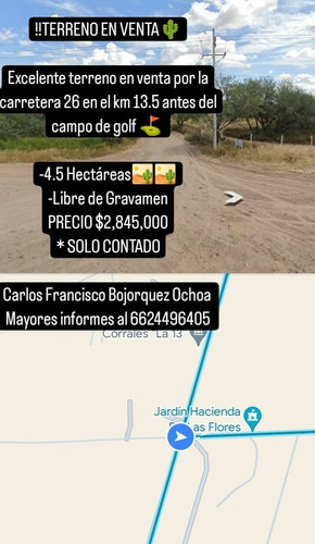 Terreno Pegado Al Campo De Golf  Carretera 26 Km 13.5