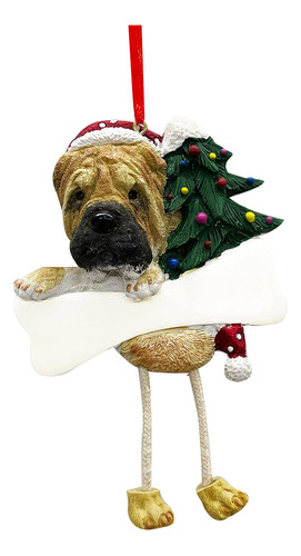 Sharpei - Adorno De Navidad Con Diseno De Patas Colgantes, P