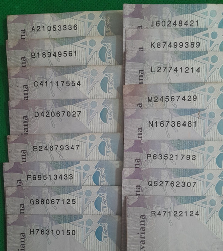 16 Billetes De 1000 Mil Bolivares Fuertes, Los 16 Diseños 