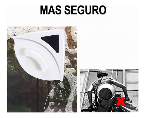 Limpador Janela Vidros Magnetico Triangular Dupla Face 24mm