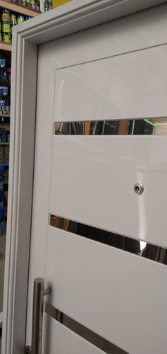 Imagen 4 de 6 de Puerta Pavir Verona 80x200 C/apliques De Acero Epoxi
