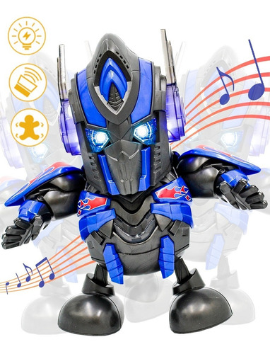 Imagen 1 de 7 de Robot Transformers Optimus Prime Bailarín Musical Luces Led