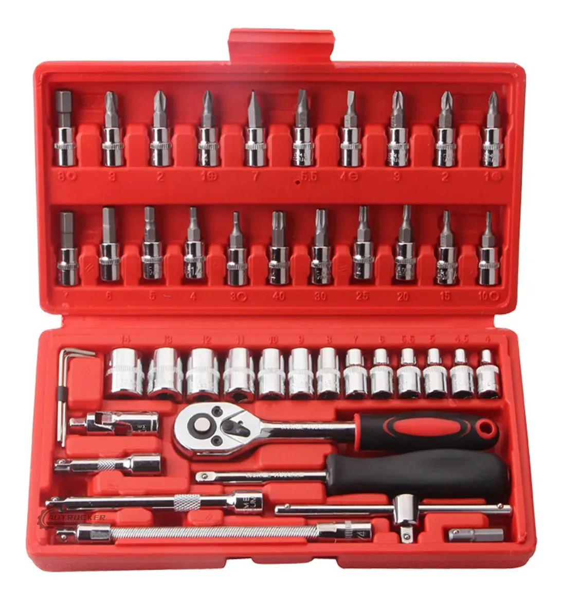 Autocle Juego Herramientas Mecánicas Dados Acerokit Kit 46pc