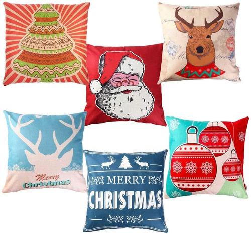 Cubiertas Para Navidad Almohada Del Sofa Del Dormitorio...