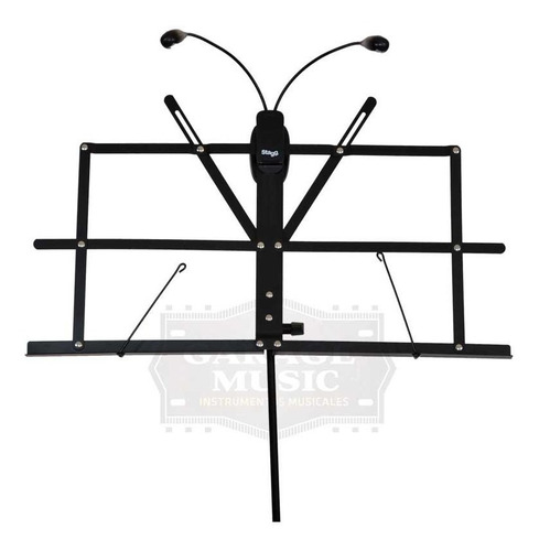 Atril De Partituras Plegable En 3 Tramos Luz Led Garantia