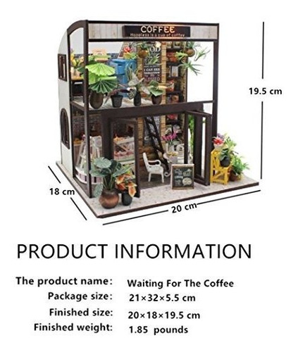 Casa De Muñecas De Madera Miniatura Kit De Casa Diy Habitac
