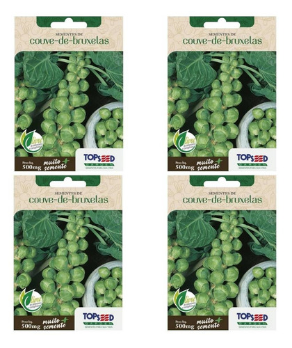 4x Sementes Couve-de-bruxelas Topseed