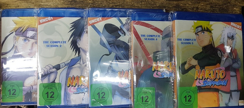 Naruto Shippuden Temporada 1 2 3 4 5 Blu Ray Latino. (Usado)