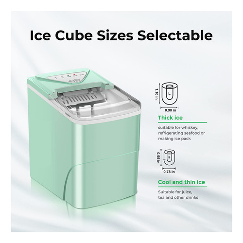 Máquina De Hielo Para Encimera Función De Autolimpieza Color