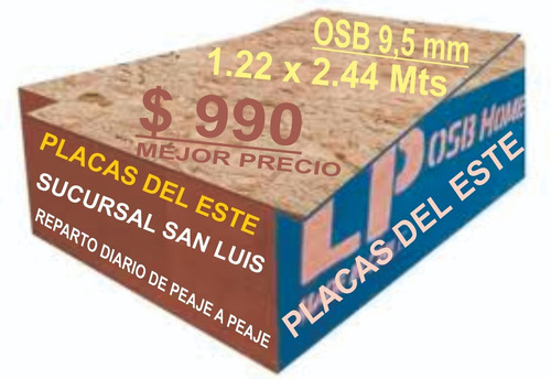 Imagen 3 de 4 de Chapon Tablero Osb 8 Mm Mejor Precio Contado Placas Del Este