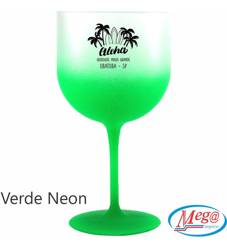 Imagem 6 de 9 de 50 Taça Gin Degrade Personalizada Neon E Cores 600ml Fre/ver