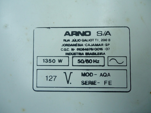 Antigo Aquecedor Arno Ótimo Estado Funcionamento - 127v Marrom-escuro (Usado)