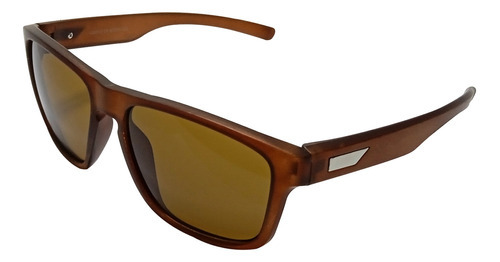 Óculos De Sol Casual Unissex Marrom Fosco Proteção Com Uv400