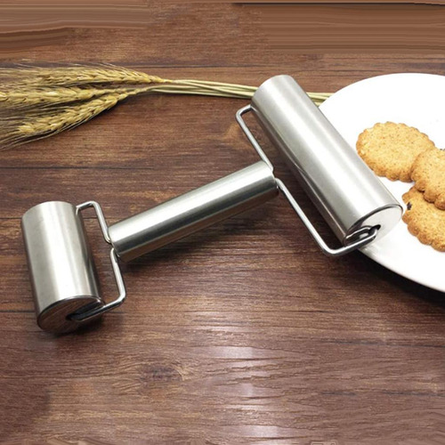2 Rodillo De Acero Inoxidable Para Hornear Pizza Rodillo