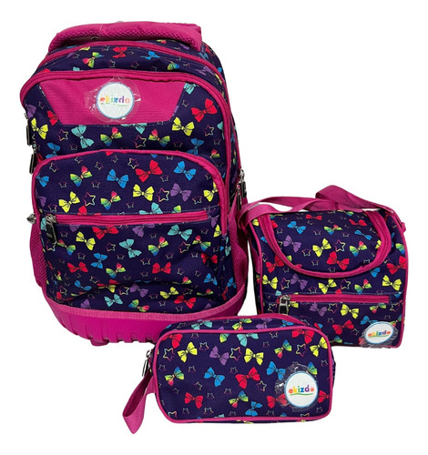 Pack Mochila + Lonchera + Estuche Escolar/ Ekizde