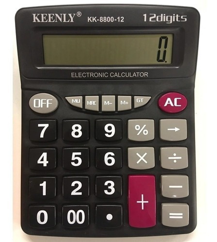 Calculadora 12 Dígitos Eletrônica Keenly Kk-8800-12 Preto