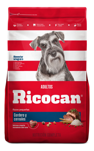 Ricocan Cordero Y Cereales Adulto Razas Pequeñas, 22k