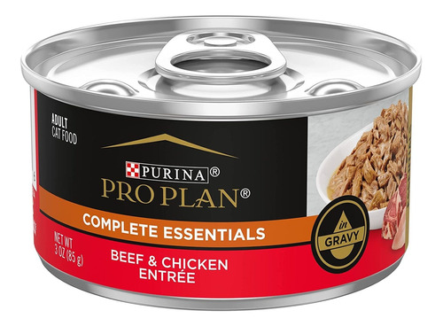 Alimento Para Gatos Húmeda  Res Y Pollo   24 Latas De  3 Oz