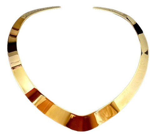 Collar Gargantilla En Acero Inoxidable Chapa Oro 18k Cll1355