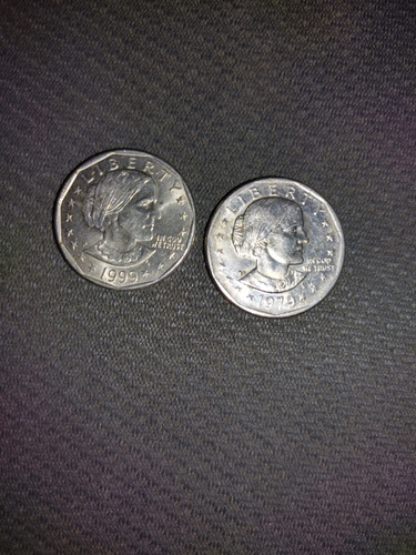 2 Monedas De 1 Dólar De 1979 Y 1999 De Susan B Anthony 