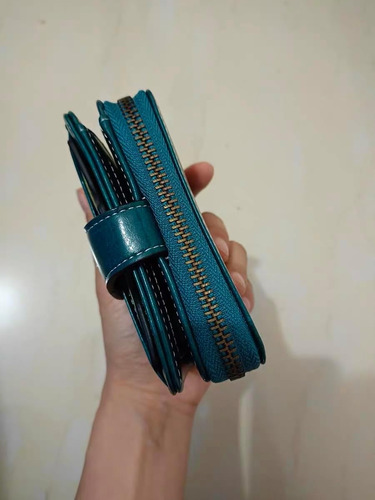 Cartera Pequeña Para Mujer Con Cremallera, Doble, Gótica, Vi