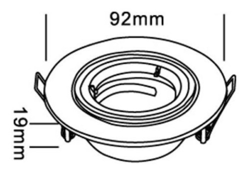Imagen 2 de 3 de Embutido Spot Aluminio Orson Blanco Gu10 Led Candil Ø92mm