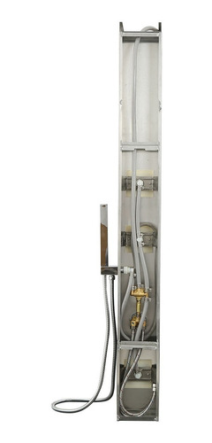Columna Ducha Escocesa Negra De Aluminio 140x15cm Con 3 Jets