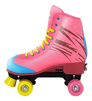 Imagem 2 de 6 de Patins Luna Rosa Infantil Feminino 4 Rodas Ajustável 31 A 42