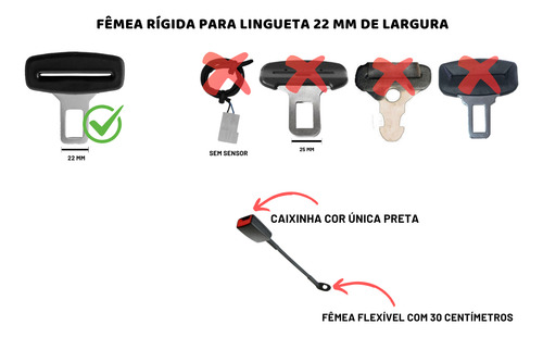 Trava Engate Flexível Cinto De Segurança Volkswagen 17230