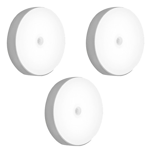 Pack 3 Luz Emergencia Recargable Led Sensor Movimiento Y Luz